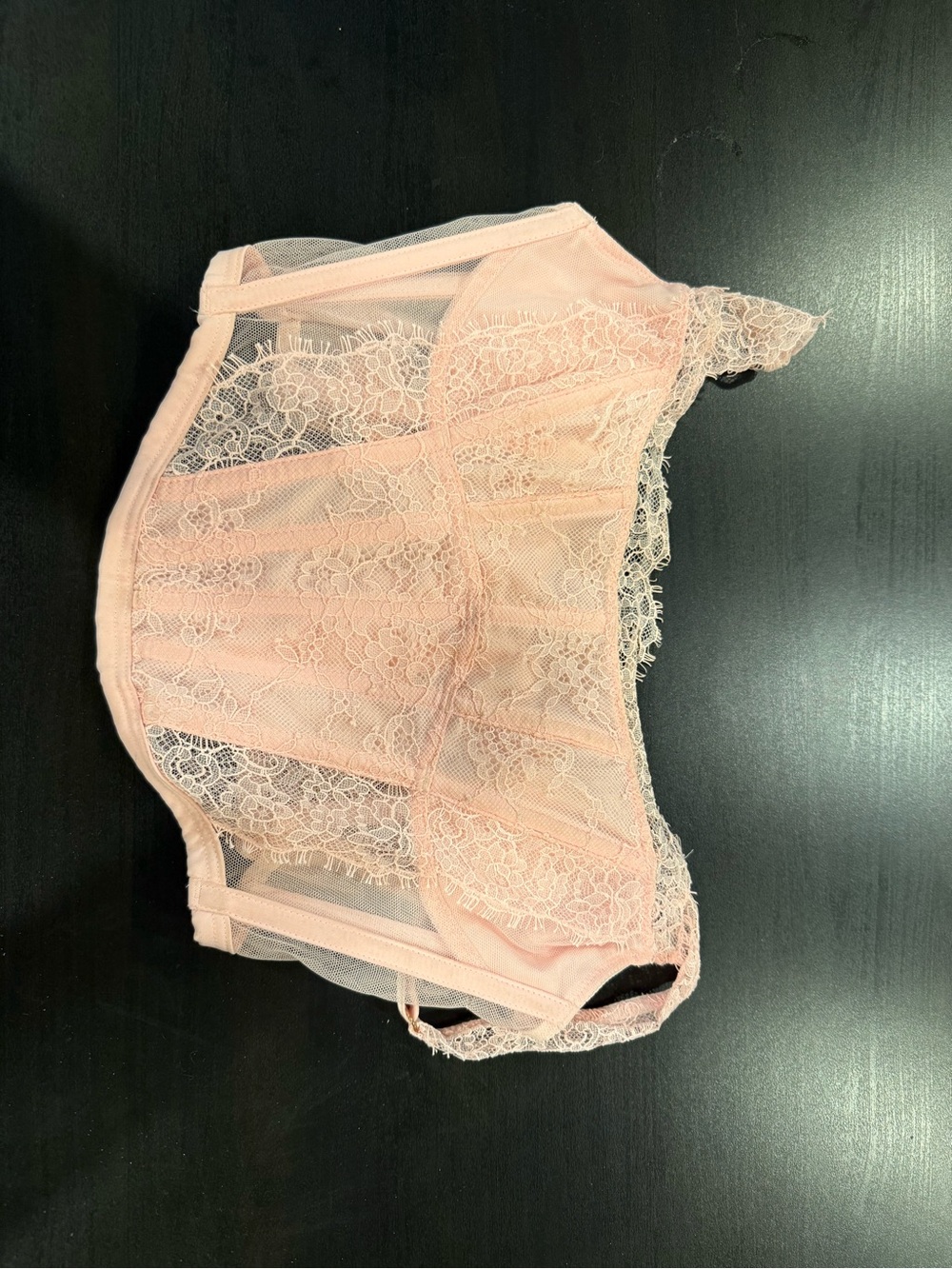 Victoria's Secret - Pale Pink Sheer Lace Corset Top